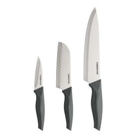 Farberware 3-piece Chef Knife Set ,Carbon Fiber Pattern Handle