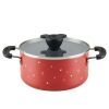 Farberware Disney 3 Quart Ceramic Nonstick Saucepot with Lid, Red