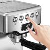 Espresso Machine; 20 bar espresso machine with milk frother for latte; cappuccino; Machiato; for home espresso maker; 1.8L Water Tank; Stainless Steel