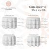 2 Pack 108 inch Round Premium Tablecloths for Wedding Banquet Restaurant 200 GSM Washable Fabric Table Cloth White