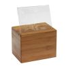 Oceanstar Bamboo Recipe Box with Divider