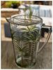 2.75 Quarts Water Pitcher with Lid, Palm Tree Design Unbreakable Plastic Pitcher, Drink Pitcher, Juice Pitcher with Spout BPA Free