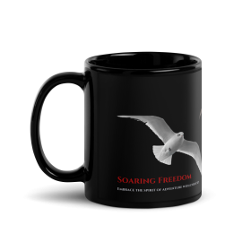 Soaring Freedom Coffee Mug Embrace the Spirit of Adventure (Color + Size: Black 11oZ)