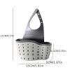 1 Pc Sink Sponge Rack; Sink Organizer Silicone Storage Box; Hangable Multifunctional Drainage Adjustable Shoulder Strap; Sponge Rack